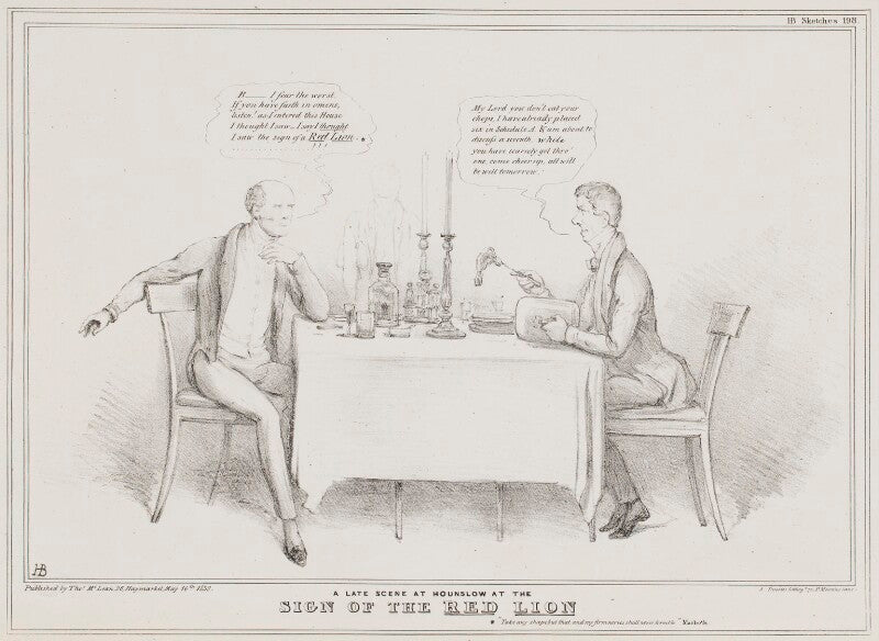 A late scene at hounslow at the sign of the red lion npg d41133