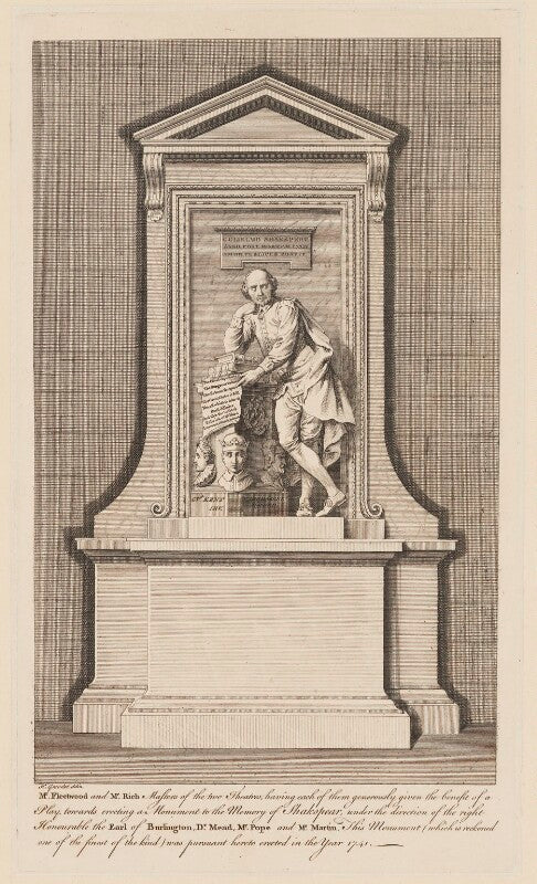 Memorial to william shakespeare for poets' corner in westminster abbey npg d41656