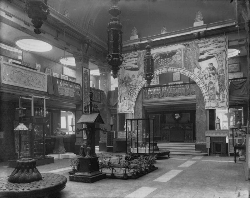 Interior of the fifth arts and crafts society exhibition at the new gallery (central hall) npg x200691