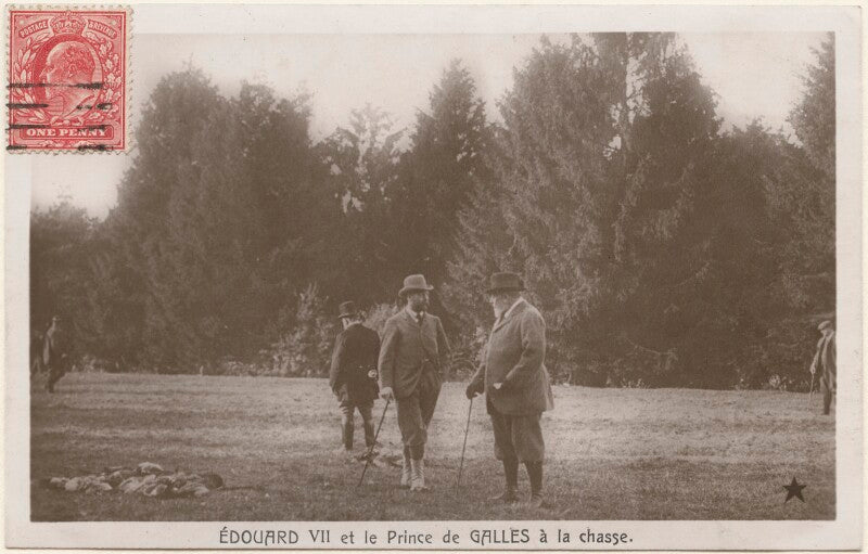 Edward vii and the prince of wales hunting (king george v; king edward vii) npg x196907