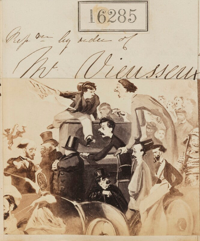 'reproduction by order of mr vieusseux' (a caricature) npg ax64201