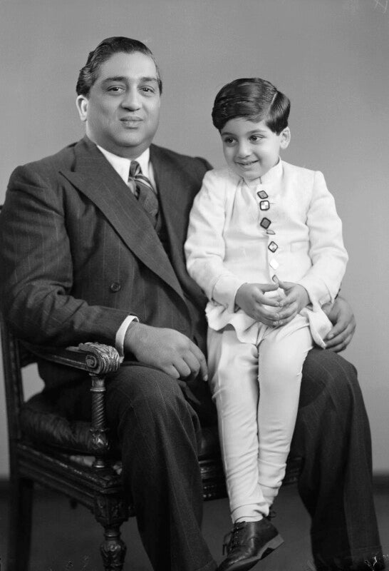 Sir pratapsinha gaekwar sena khas khel shamsher bahadur, maharaja of baroda; prince sayajirao gaekwad of baroda npg x97827