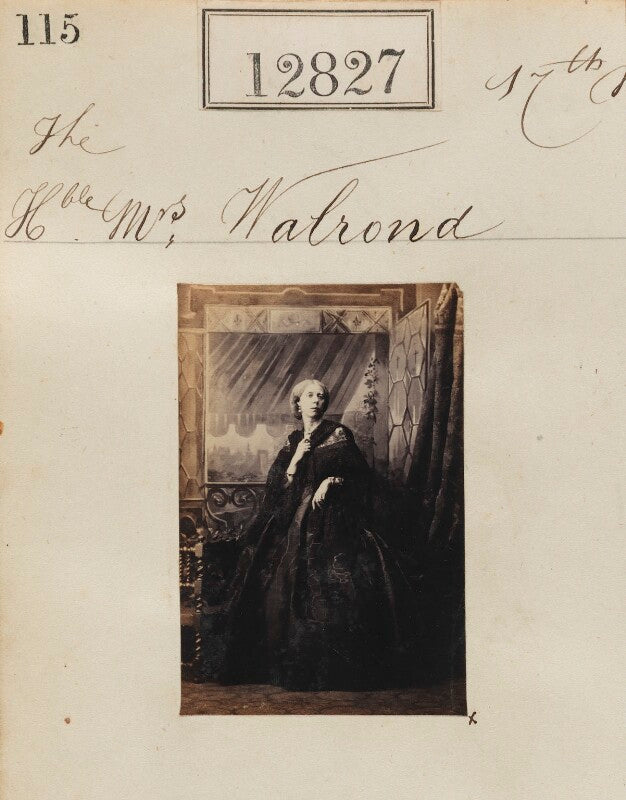 Frances caroline (née hood), lady walrond npg ax62469