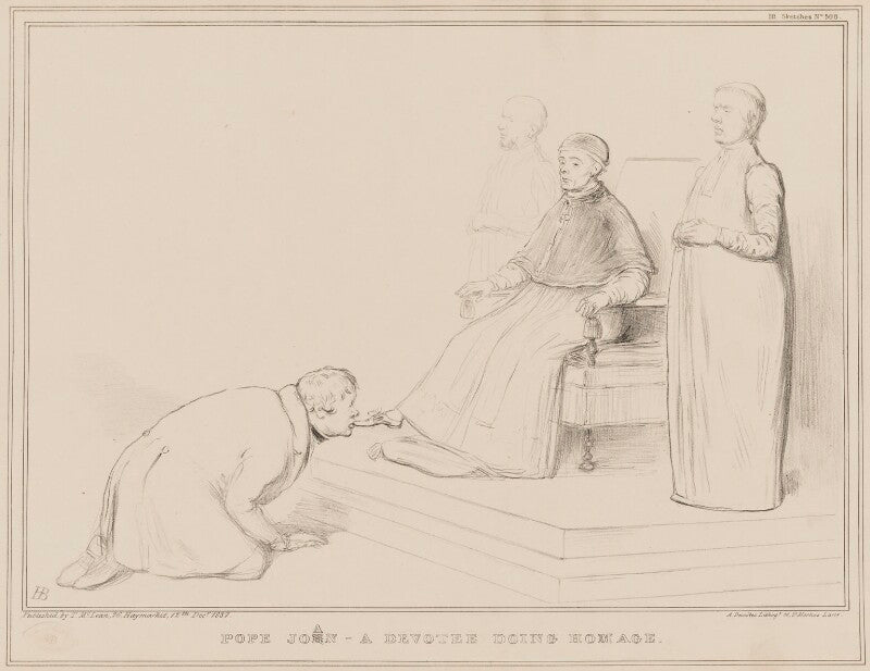 Pope joan a devotee doing homage npg d41442