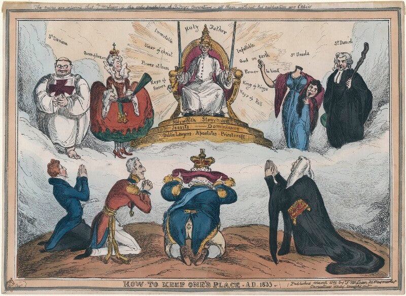 'how to keep one's place. ad. 1833.' npg d48738