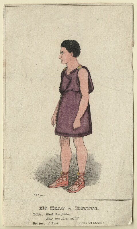 Edmund kean as lucius junius in 'brutus' npg d21268