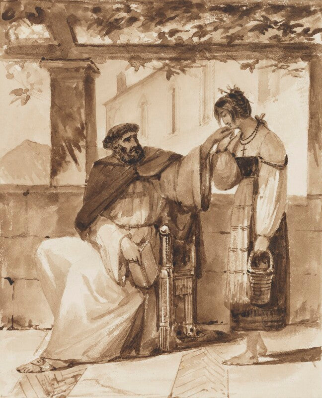 Monk with neapolitan woman npg 3944(10)