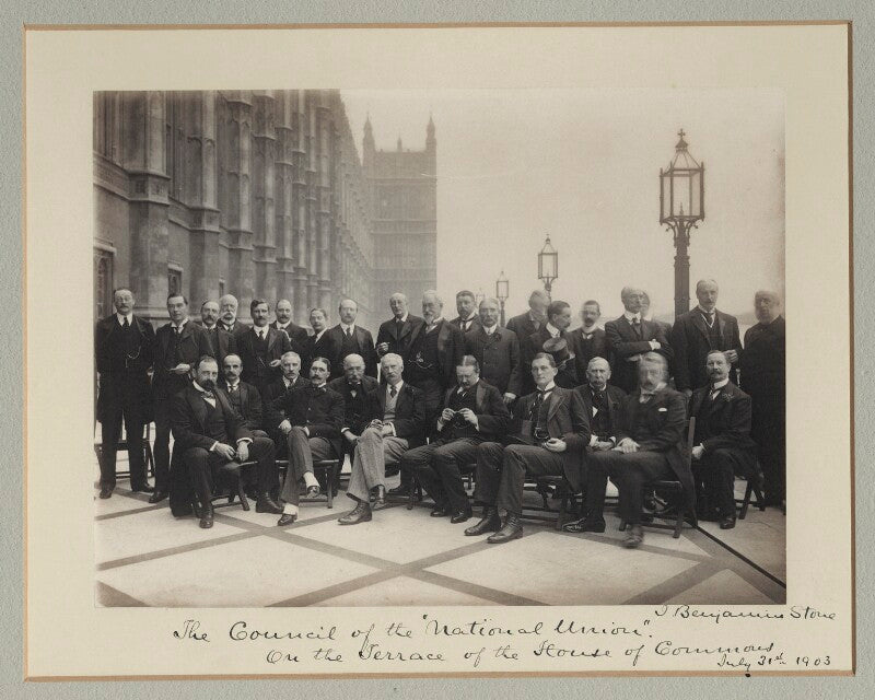 'the council of the "national union" on the terrace of the house of commons' npg x135318