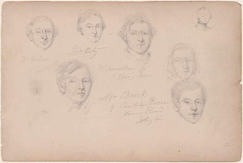 J. de leon; mr brock and five unknown sitters npg d23313(61)