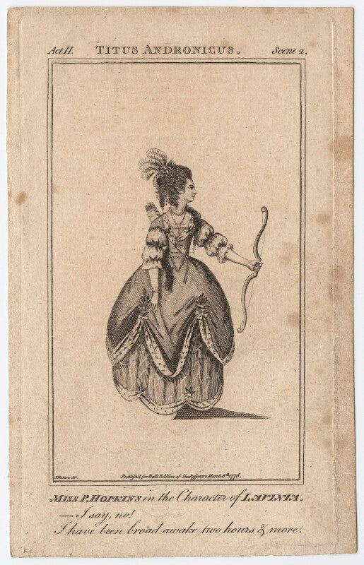 Priscilla kemble (née hopkins) when miss hopkins; as lavinia in 'titus andronicus' npg d8663
