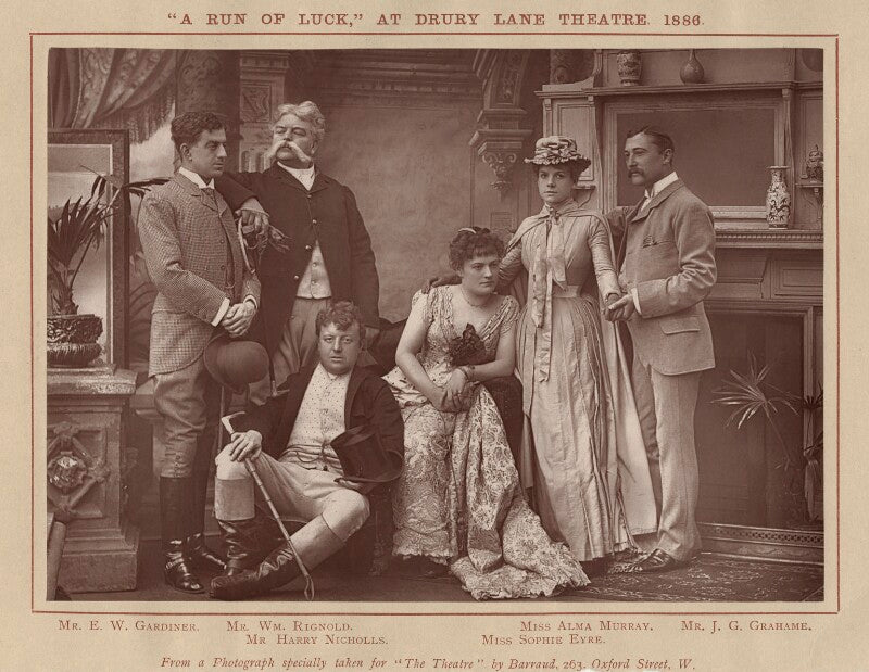 '"a run of luck," at drury lane theatre, 1886' npg x9390