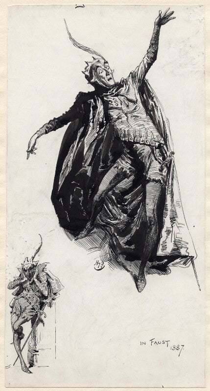 Sir henry irving as mephistopheles in 'faust' npg d86