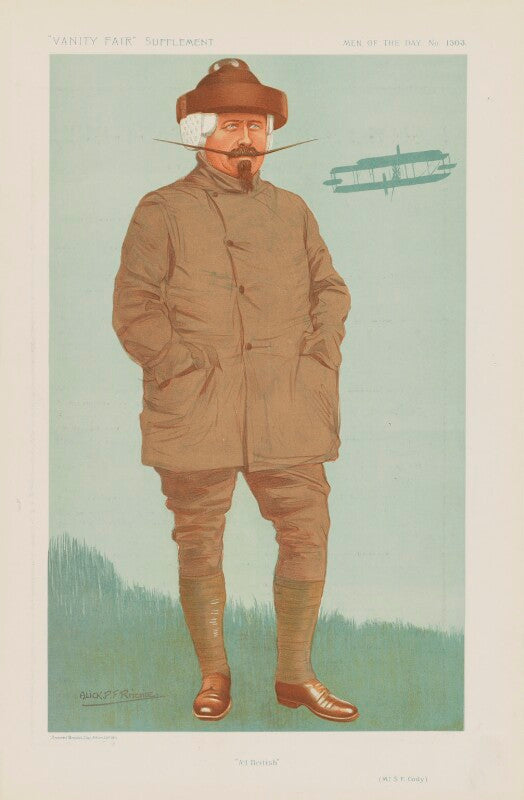 Samuel franklin cody ('men of the day. no. 1303. "all british."') npg d45634