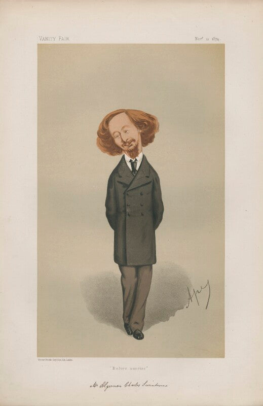Algernon charles swinburne ('men of the day. no. 91.') npg d43667