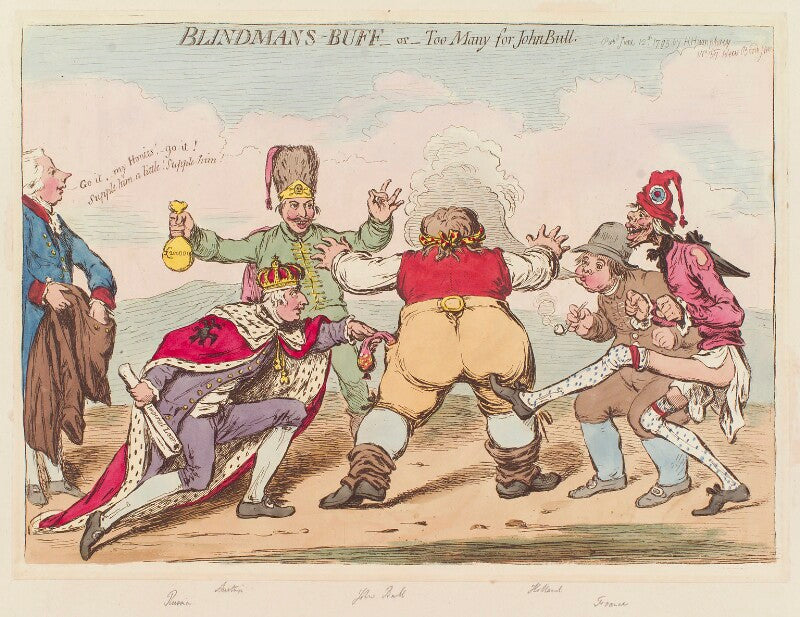 William pitt ('blindmans buff or too many for john bull') npg d12531