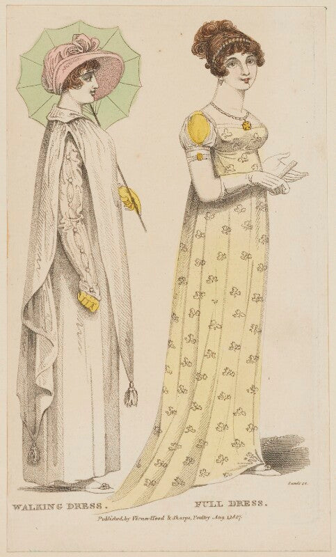 Walking dress and full dress, august 1807 npg d47505