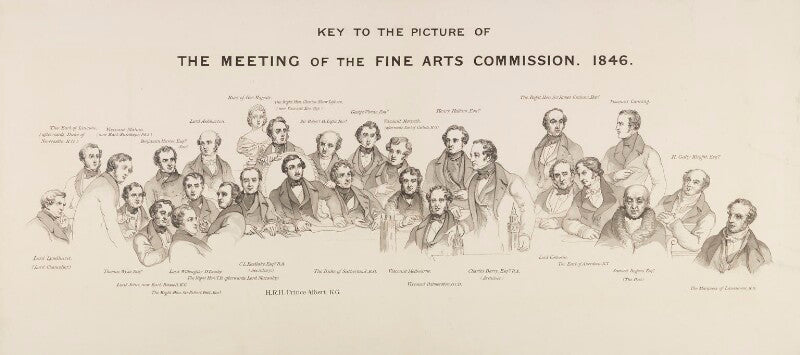 Key to 'the fine arts commissioners, 1846' npg 343c