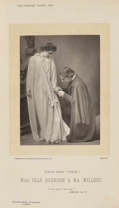 Olga brandon as vashti dethic; edward smith willard as judah llewellin in 'judah' npg ax9374