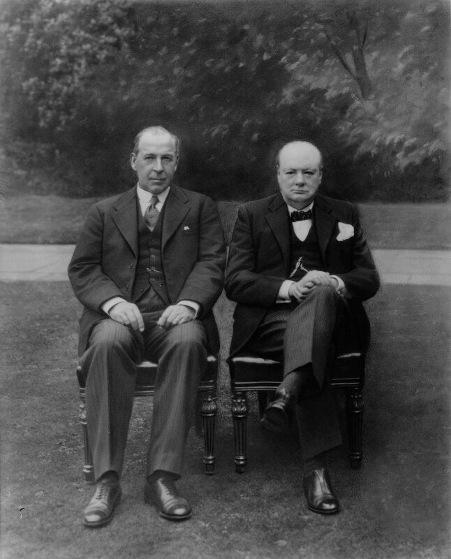 John anderson, 1st viscount waverley; winston churchill npg x27016