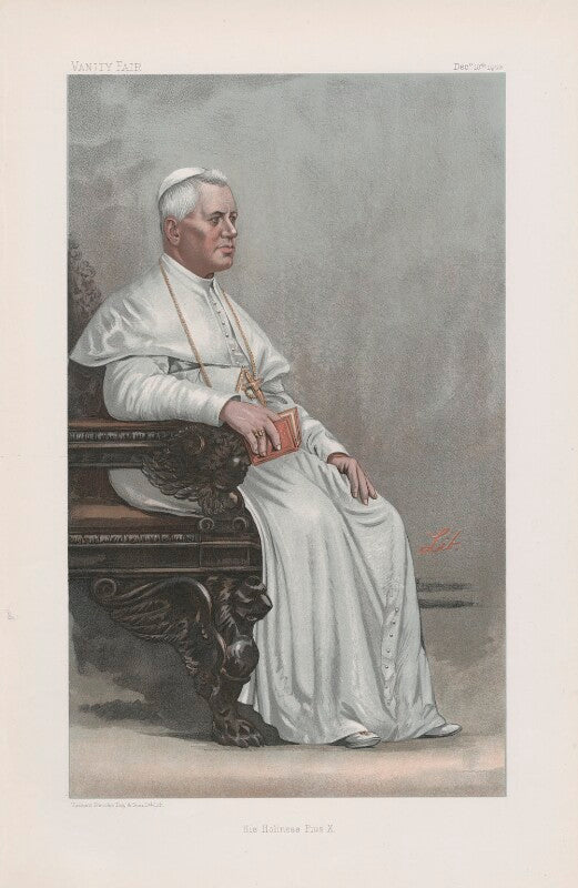 Pope pius x (giuseppe melchiorre sarto) ('sovereigns. no. 28. "his holiness pius x."') npg d45200