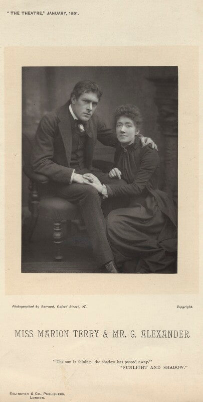 Sir george alexander (george samson) as george addis; marion terry as helen in 'sunlight and shadow' npg x134671