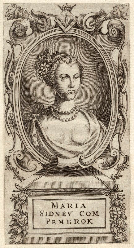 Unknown woman engraved as mary herbert, countess of pembroke npg d27992