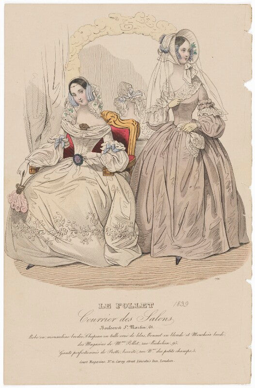 Dinner or opera dress and home morning dress, 1839 npg d47757