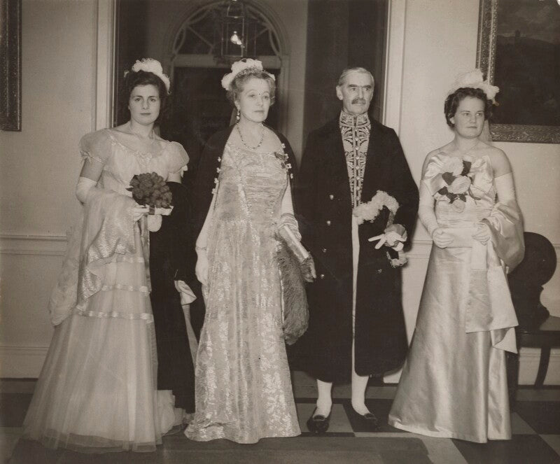 Valerie (née cole), lady strathcarron; anne vere chamberlain (née cole); neville chamberlain; diana chamberlain npg x76577
