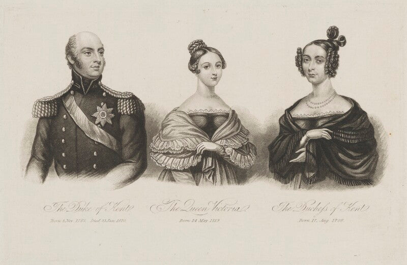 Prince edward, duke of kent and strathearn; queen victoria; princess victoria, duchess of kent and strathearn npg d33560