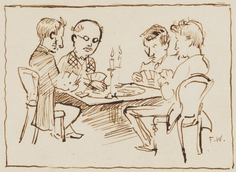 Four men at cards npg 1841b