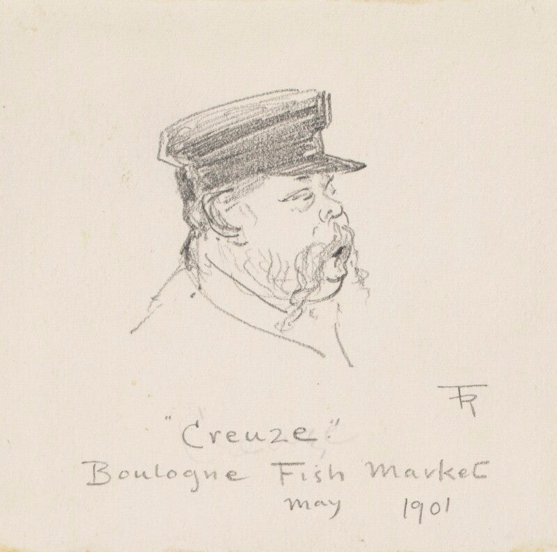 'creuze, boulogne fish market' (unknown fisherman) npg d43089