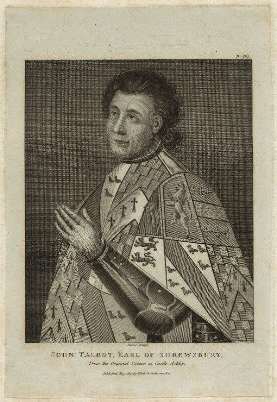 John talbot, first earl of shrewsbury and first earl of waterford npg d23939