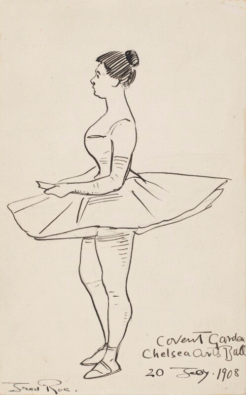 ''the lady who was self conscious about her legs! chelsea arts ball 1908' (unknown woman) npg d43072