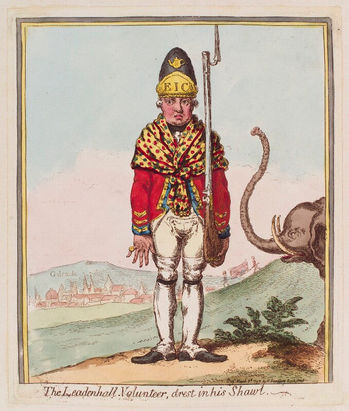 'the leadenhall volunteer, drest in his shawl' npg d12480