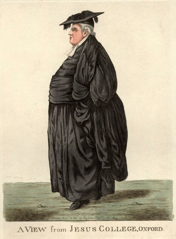 'a view from jesus college, oxford' (possibly david hughes; formerly called john hughes) npg d9447