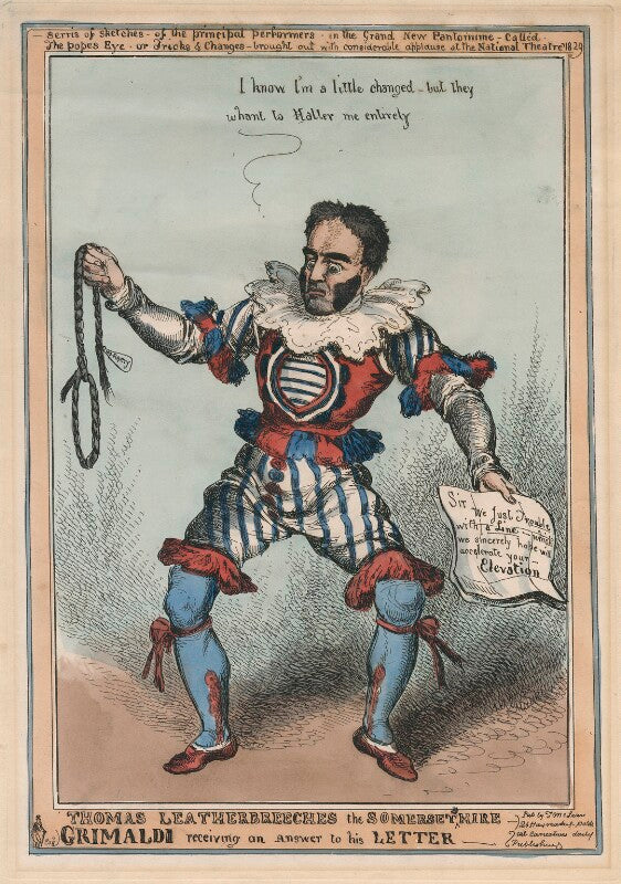 Sir thomas buckler lethbridge, 2nd bt ('thomas leatherbreeches the somersetshire grimaldi receiving an answer to his letter') npg d48873
