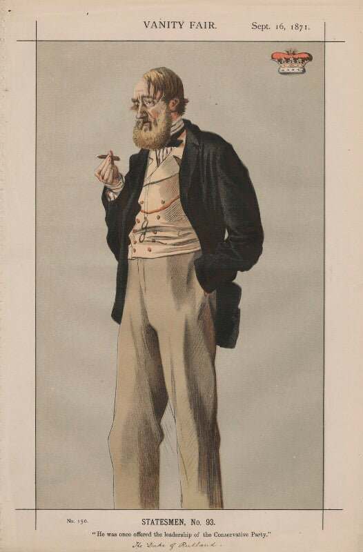 Charles cecil john manners, 6th duke of rutland ('statesmen, no. 93.') npg d43501