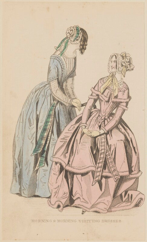 'morning and morning visiting dresses', october 1844 npg d47939