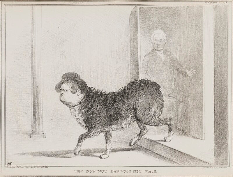The dog wot has lost his tail (daniel o'connell) npg d41239