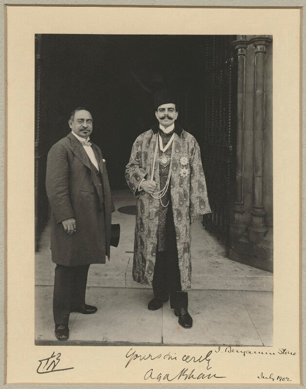Sir mancherjee merwanjee bhownaggree; aga khan iii (mohammed shah) npg x44818
