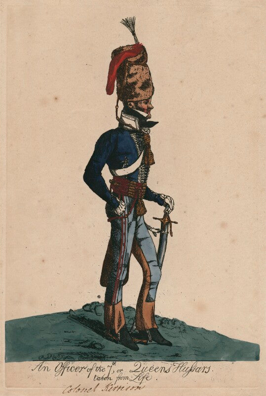 Sir edward kerrison, 1st bt ('an officer of the 7th, or queen's hussars. taken from life') npg d47075