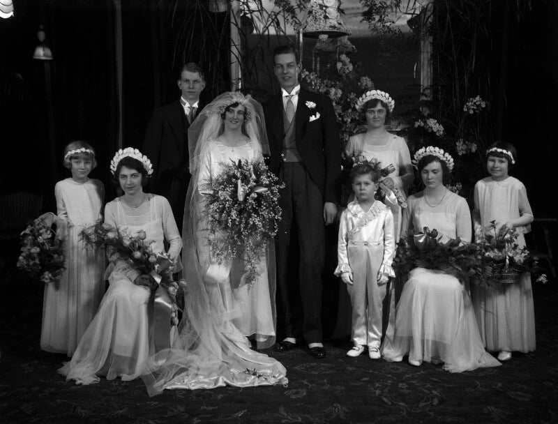 Piers john barnes wimbush, eileen maude wimbush (née colquhoun) and wedding party npg x184447