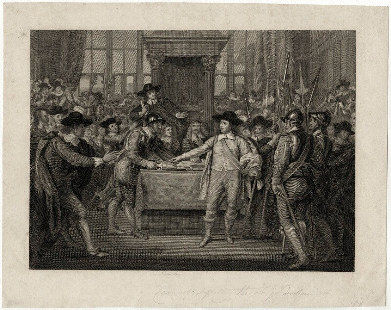 Cromwell dissolving the long parliament npg d28669