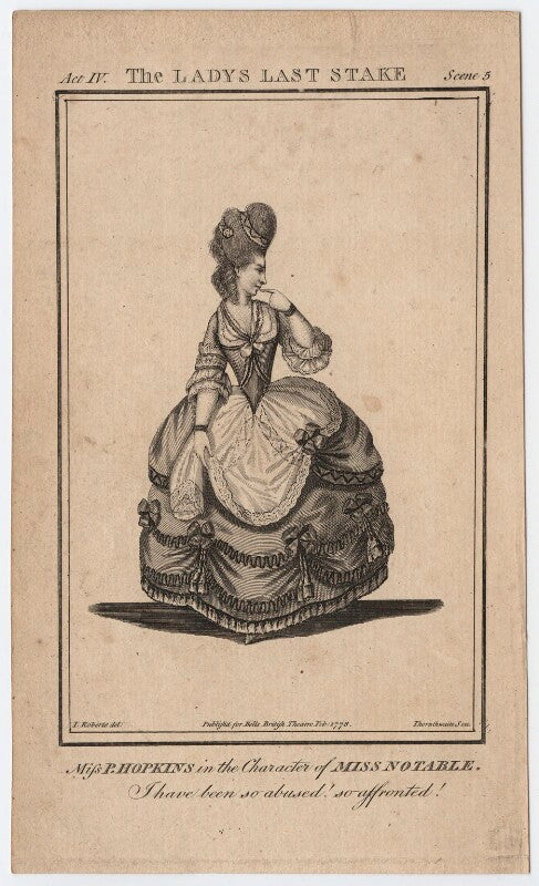 Priscilla kemble (née hopkins) when miss hopkins; as miss notable in cibber's 'the lady's last stake' npg d8665