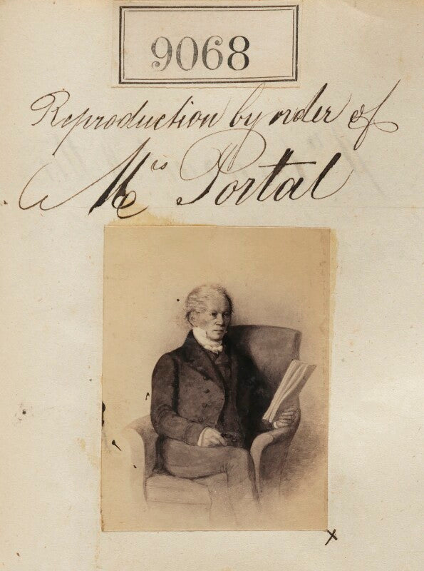 Unknown man ('reproduction by order of mrs portal') npg ax58891