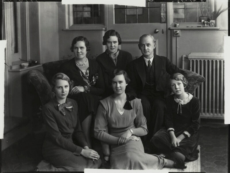 Sir robert charles evans and dorothea grace (née baker), lady evans with their daughters npg x151265