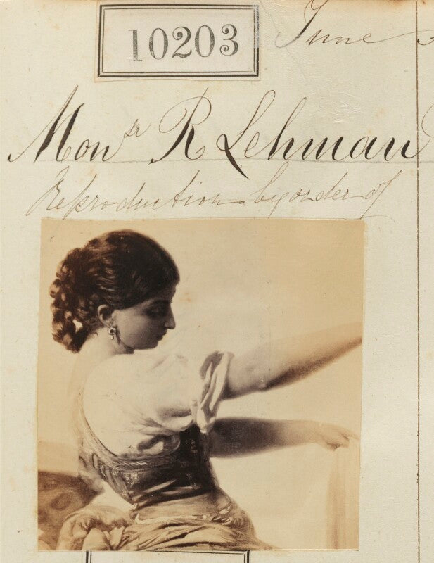 'reproduction by order of mr r. lehmann' npg ax59918