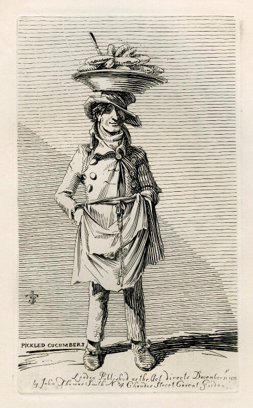 Unknown man selling pickled cucumbers ('pickled cucumbers') npg d40095