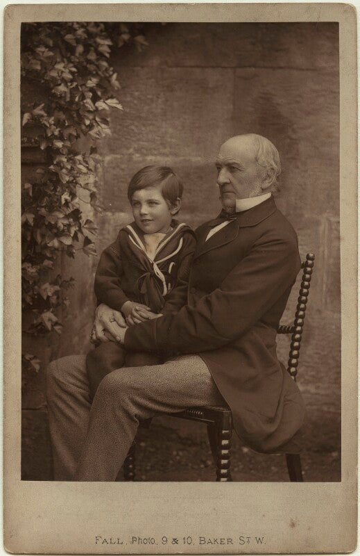 William ewart gladstone with his grandson npg x22229