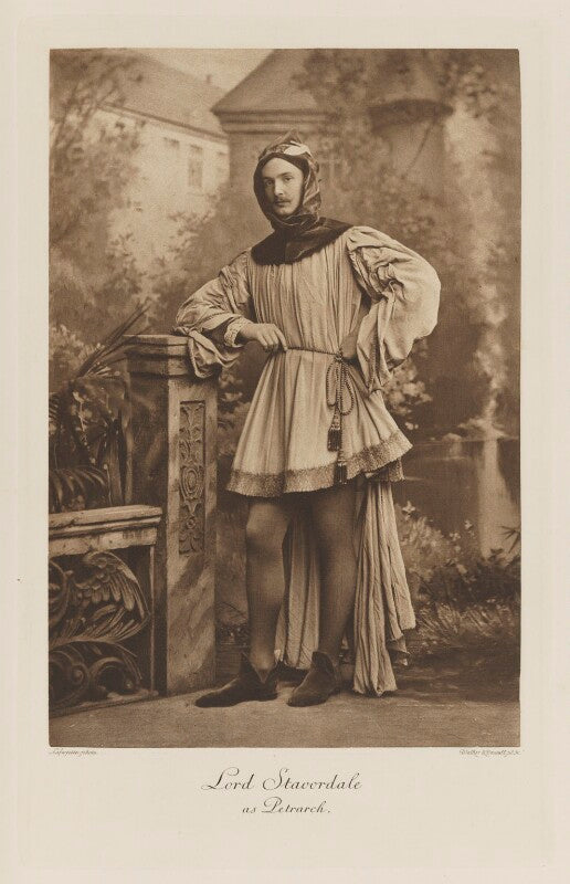 Giles stephen holland fox strangways, 6th earl of ilchester when lord stavordale as petrarch npg ax41091